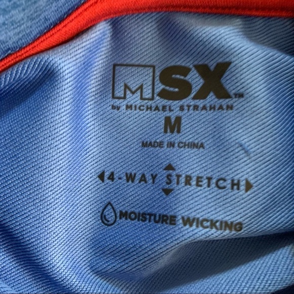 MSX By Michael Strahm 4 Way Stretch Moisture Wicking Hoodie In Blue Sz Medium - Picture 5 of 11